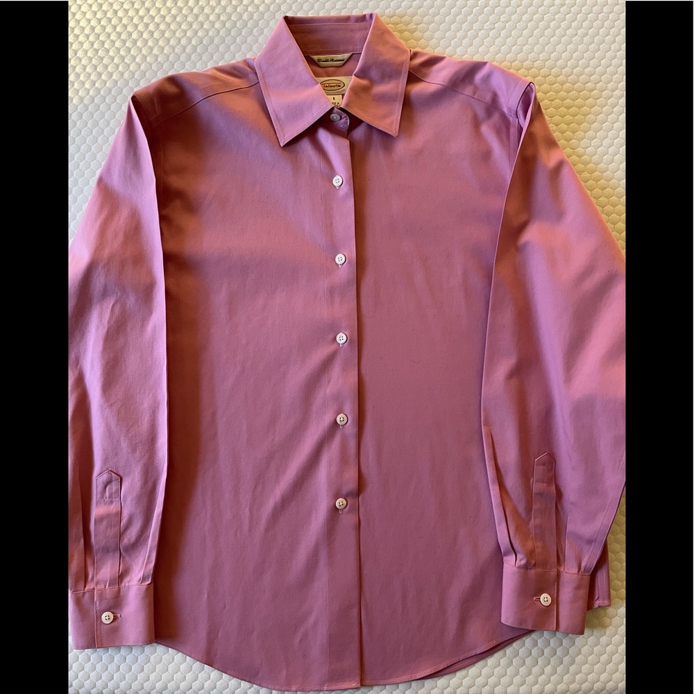 NEW stretchy comfortable pink shirt by TALBOTS